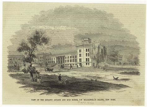view of the lunatic asylum and mad house on blackwell s island new york nypl digital collections