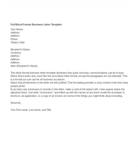 business letter format   word  documents
