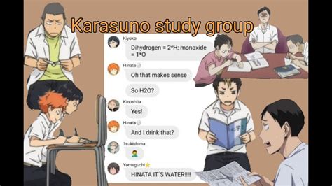 Karasuno Study Group I Group Chat I Haikyuu Texts Youtube