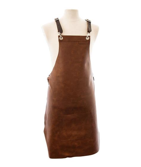 Heritage Brown Hide Leather Full Length Apron Real Leather Brown
