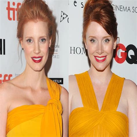 Jessica Chastain And Bryce Dallas Howard From Celebrity Look Alikes E News