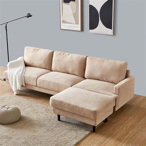 Veryke Modern Convertible Sectional Sofa L Shaped Sleeper Couch With