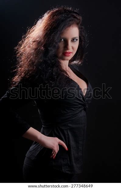Slim Sexy Woman Hourglass Figure Black Foto Stock 277348649 Shutterstock