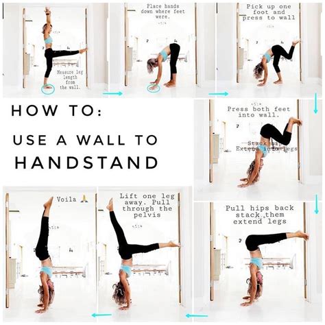 Hand Stand Using Walll Yoga Handstand Handstand Yoga Beginner Yoga