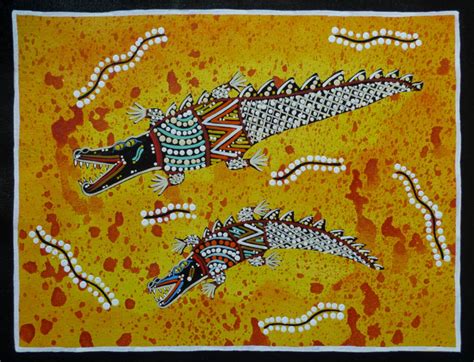 Crocodile Dreaming Doongal Aboriginal Art