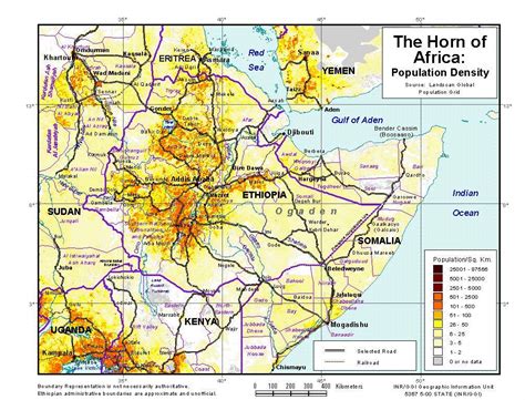 The Horn Of Africa Population Density Ethiopia Reliefweb