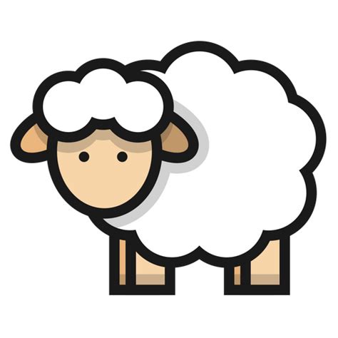 Sheep Icon Download In Colored Outline Style