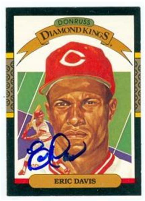 Maybe you would like to learn more about one of these? Eric Davis autographed Baseball Card (Cincinnati Reds) 1987 Donruss Diamond Kings #22