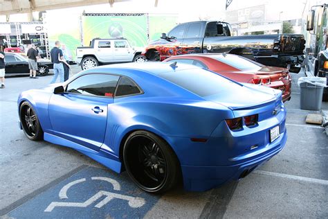 Matte Blue Chevy Camaro Widebody ~ Modified Cars And Auto Parts