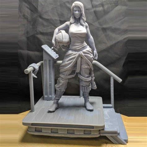 Sexy Rebel Pilot Diorama Statue Nsfw Stl Files For 3d Print 3d