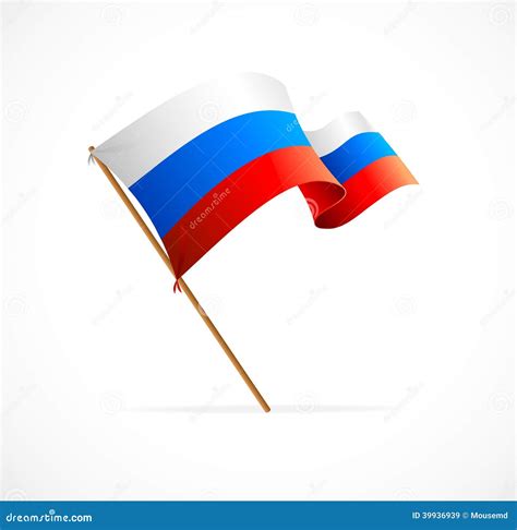 Vector Illustration Russia Flag Stock Vector Illustration Of National
