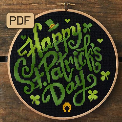 With over 200 designs, you'll find something here that is perfect for your next cross stitch project. St Patrick's Day Cross Stitch Pattern Irish Holiday | Etsy ...