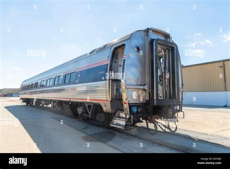 Exterior Of Amtrak Rail Car Train Usa Stock Photo Alamy