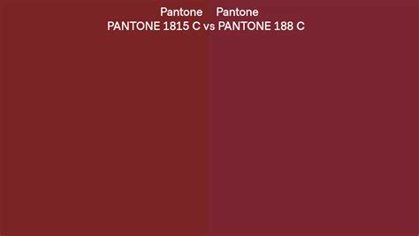 Pantone 1815 C Vs Pantone 188 C Side By Side Comparison