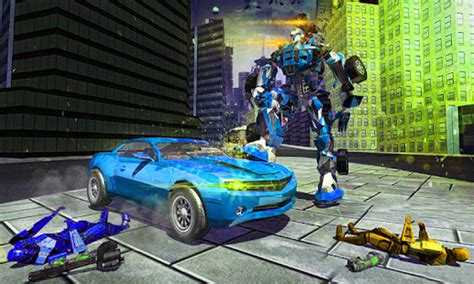 Us Police Grand Robot Car Transformation Games Für Android Download