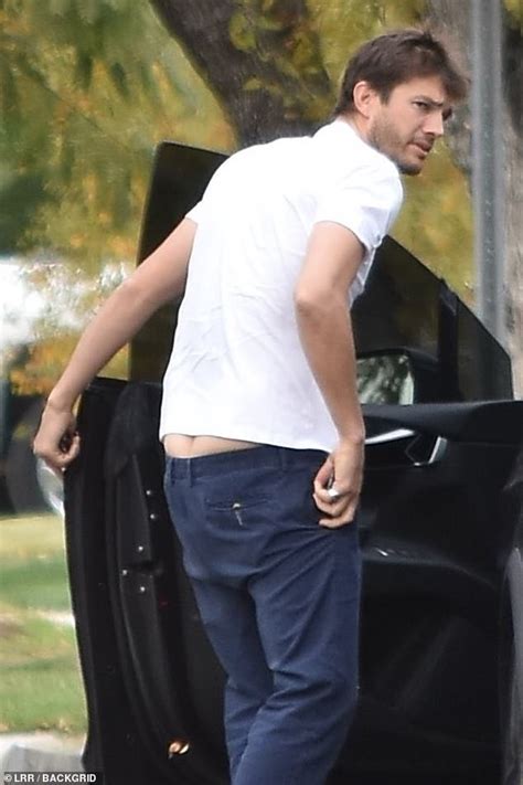 Ashton Kutcher Flashes His Backside In Slouchy Bottoms While Stepping Out With Wife Mila Kunis