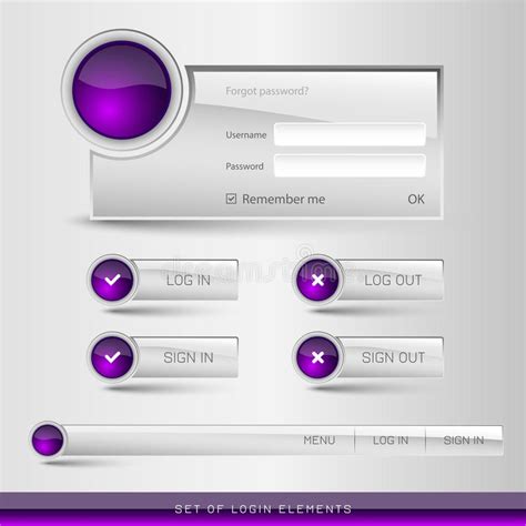 Login Template Hud Ui Hi Tech Design Concept Background Vector