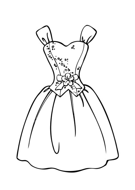 Today, coloring pages for adults are very popular. Barbie dress coloring page for girls, printable free ...