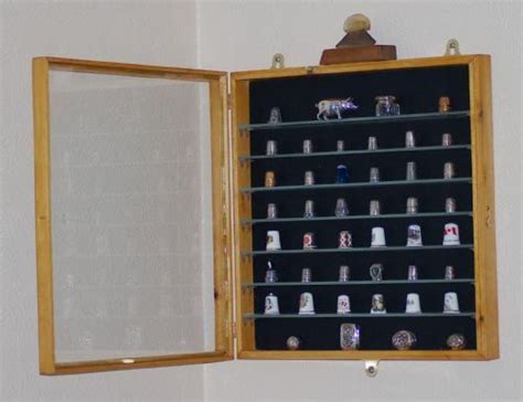You can use this cabinet for books, dishes, or décor items. Thimble Case with Glass Door | Thimble display cabinet ...
