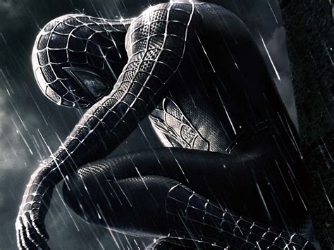 Black Spiderman Sad Rain Download Hd Wallpapers And Free