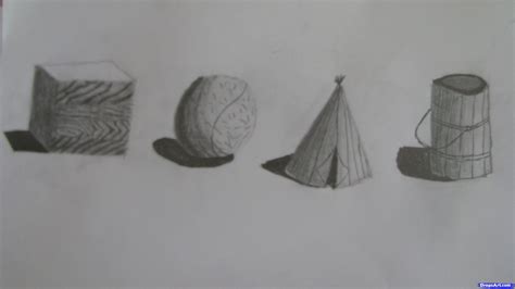 Drawing of paints and pencil. How To Draw 3D Objects, Step By Step, Art, Pop Culture, FREE Online 5 | Chainimage