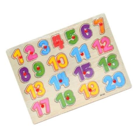 Educational Learning Wooden 1 20 Numbers Puzzle Tray Toy Sm001 Hobbies