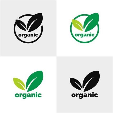 Premium Vector Organic Logo Set Vector