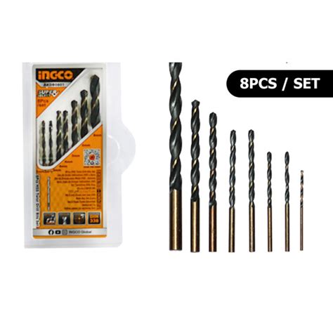 Ingco Akdb Pcs Hss Twist Drill Bits Set