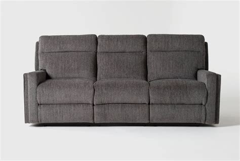 Hewitt Grey 85 Power Reclining Sofa With Usb Living Spaces