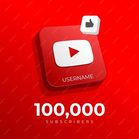 Premium Vector 100k Subscribers On Youtube Template For Social Media