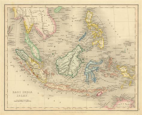 East India Isles By John Dower Indonesia Philippines Malaya 1845 Old Map