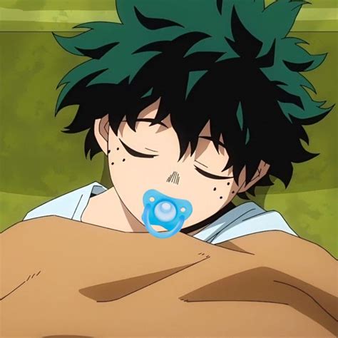 Deku Sleeping With A Binky ♡ Cute Anime Character My Hero Academia