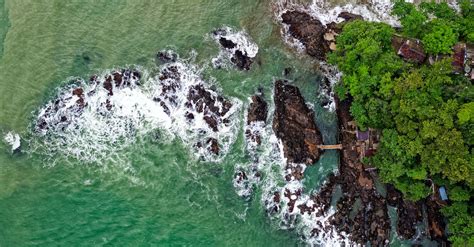 Top View Photo Of Rocky Shore · Free Stock Photo