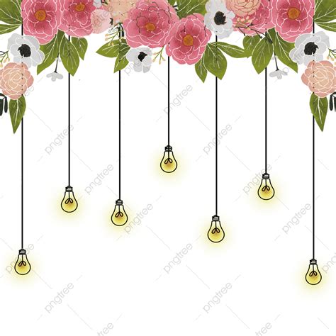 Hanging Lamp Clipart Transparent Png Hd Floral Border Decoration With