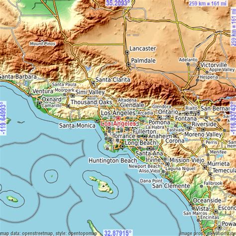 Angeles National Forest Topographic Map United States Map