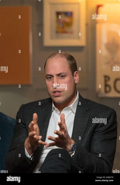 The Duke Of Cambridge During A Visit To Meet Staff Volunteers And