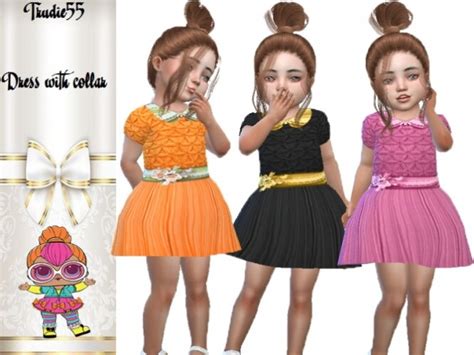 Dress With Collar Toddlers By Trudieopp At Tsr Sims 4 Updates