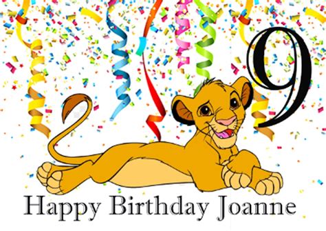 Personalised Lion King Card Birthday Unofficial Simba Etsy