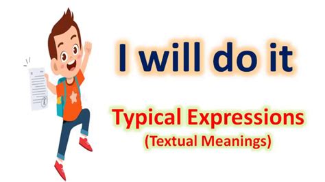 I Will Do It 10th Class English Typical Expressions Meanings Examples