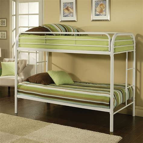 Thomas Twin Bunk Bed White By Acme Furniture Furniturepick