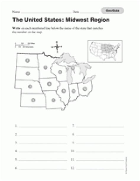 Blank Map Of Midwest States Printable Map