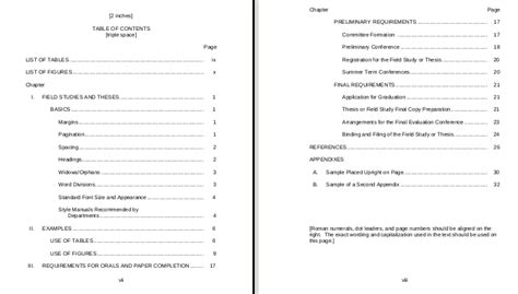 Be direct, clear, and professional. table of contents - Cover pages for References, Appendix ...