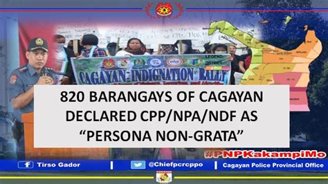 820 Barangay Sa Probinsya Ng Cagayan Idineklarang ‘persona Non Grata