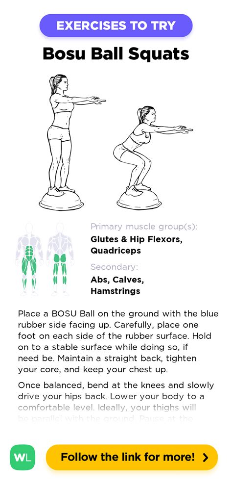Bosu Ball Squats Workoutlabs Exercise Guide