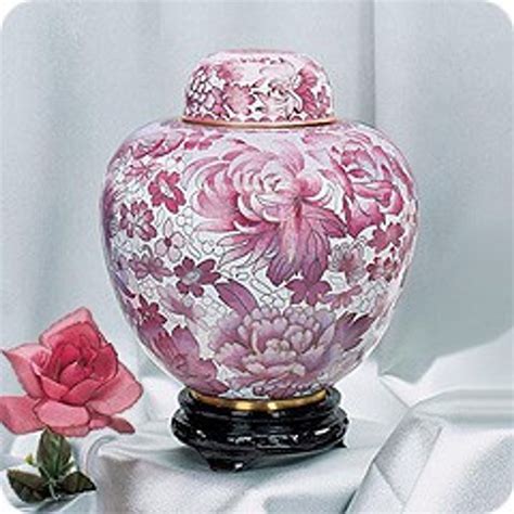 Rose Cloisonne Cremation Urns By Everlasting Memories