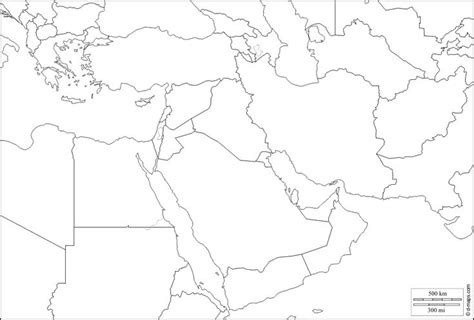 Blank Map Of Southwest Asia