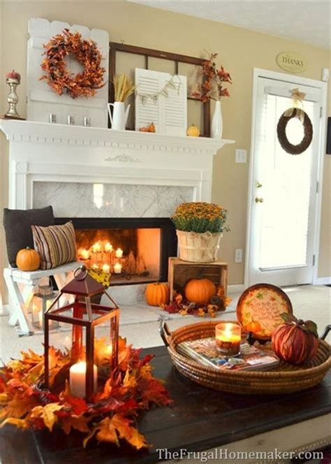 36 Cozy Fall Living Room Decorating Ideas For 2019 Fall Fireplace Decor Fall Fireplace