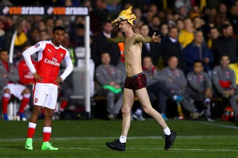 Half Naked Pitch Invader Claims He Was Paid To Disrupt Sutton V Arsenal Fa Cup Tie