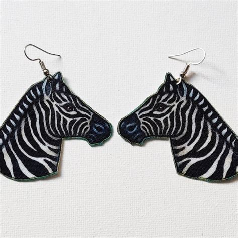 Zebra Earrings Etsy