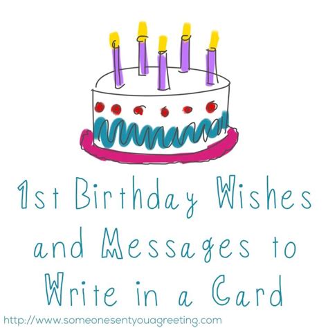 1st Birthday Wishes And Messages To Write In A Card Someone Sent You